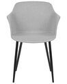 Set of 2 Fabric Dining Chairs Light Grey ELIM_883590
