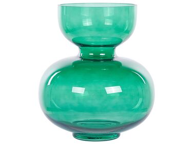 Bloemenvaas groen glas 27 cm PALAIA