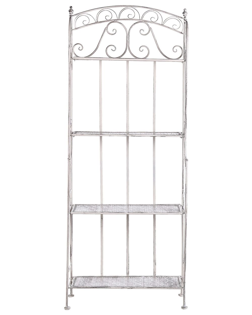 4 Tier Metal Shelving Unit White PADUA Beliani.de