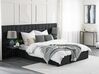 Fabric EU King Size Bed with Storage Grey MILLAU_736798