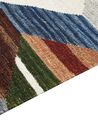 Kelim Teppich Wolle mehrfarbig 80 x 150 cm ZickZack Muster Kurzflor KANAKERAVAN_859614
