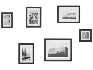 Wall Gallery of Landscapes 6 Frames Black ZINARE