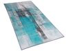 Tappeto blu multicolore 80 x 150 cm stampa 3d a pelo corto moderno_805102