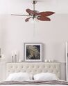 Ceiling Fan with Light Silver with Light Wood GILA_791699