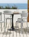 Set of 4 Dining Chairs Light Grey VIESTE_861710
