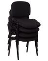 Set of 4 Fabric Conference Chairs Black CENTRALIA_902583