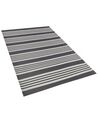 Venkovní koberec 120 x 180 cm černý a světle šedý DELHI_766378