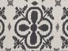 Tapis extérieur à motif floral noir et blanc 120 x 180 cm NELLUR_786136