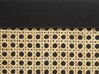 Sideboard Rattan schwarz / beige 3 Türen 150 x 40 x 71 cm OPOCO_873391