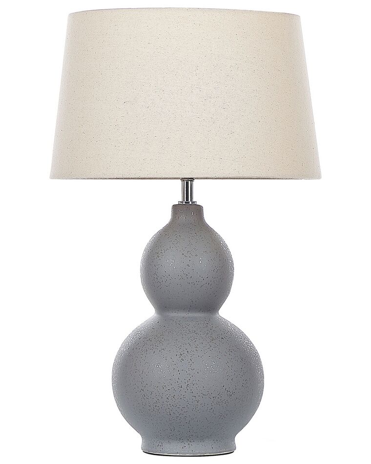 Lampada da tavolo ceramica grigio e beige 56 cm YENISEI_822419
