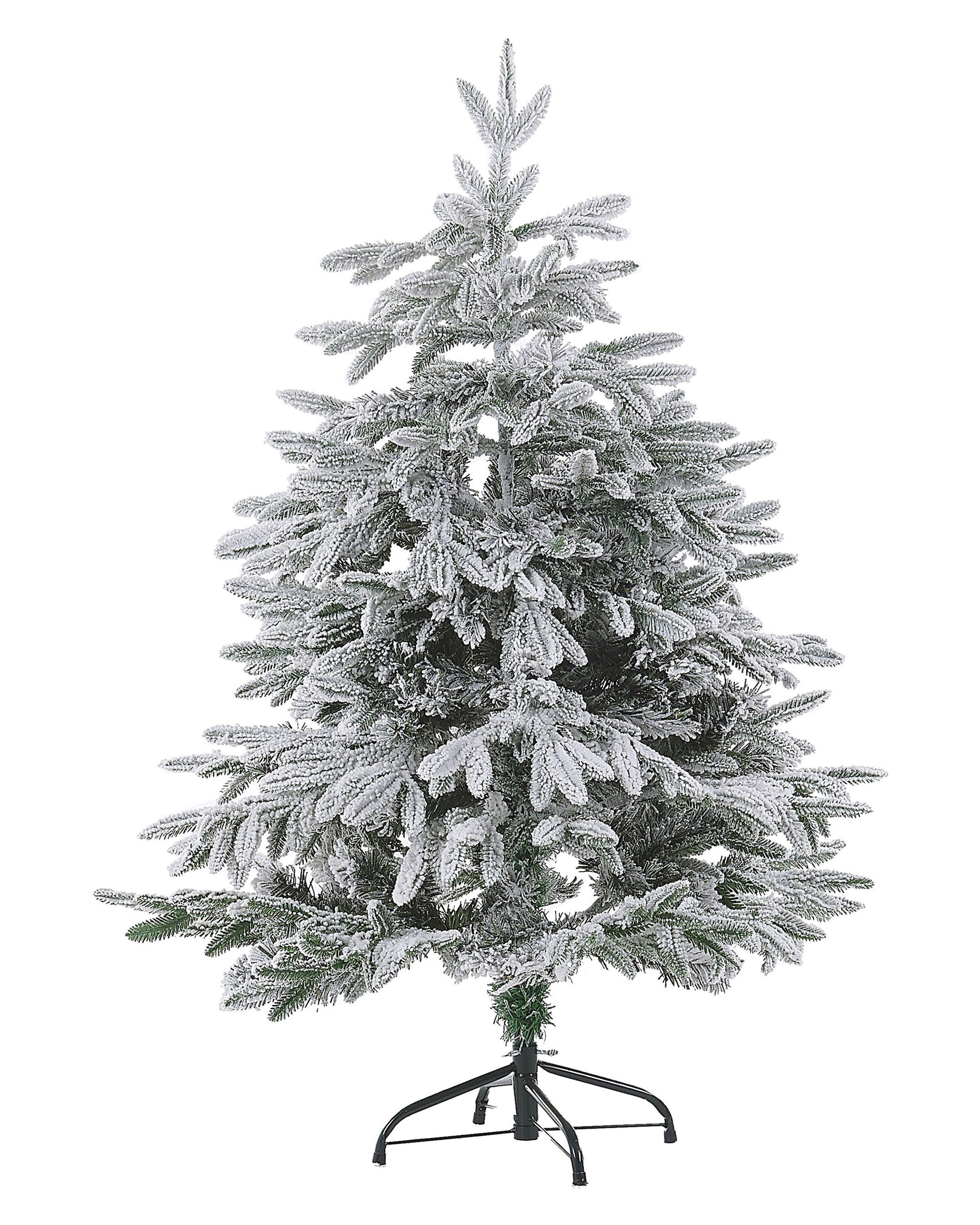Árvore de natal com efeito de neve 120 cm branca BASSIE 