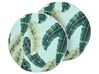 Set of 2 Outdoor Cushions Leaf Motif ⌀ 40 cm Green BOISSANO_882837