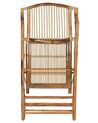 Lot de 4 chaises pliantes en bois de bambou marron TRENTOR_775200