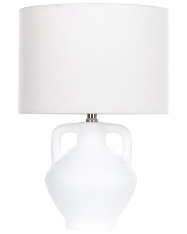 Lámpara de mesa de cerámica blanca LABRADA