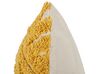 Pyntepude gul/beige bomuld 45 x 45 cm tuftede ALCEA_835094