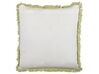 Cotton Cushion Flower Pattern 45x45 cm Green and White FILIX_838555