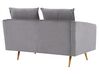 2-Sitzer Sofa Samtstoff grau mit goldenen Beinen MAURA_789156