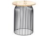 Wire Frame Mango Wood Side Table Light and Black WILLS_853809