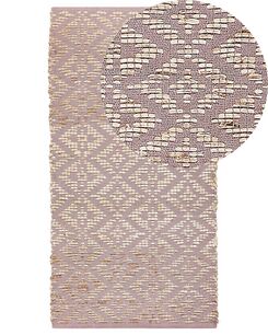 Matto puuvilla beige/vaaleanpunainen 80 x 150 cm GERZE