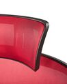 	Silla de oficina reclinable de poliéster rojo/negro/plateado NOBLE_811175