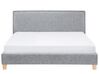 Fabric EU Super King Size Bed Grey SENNEZ_684310