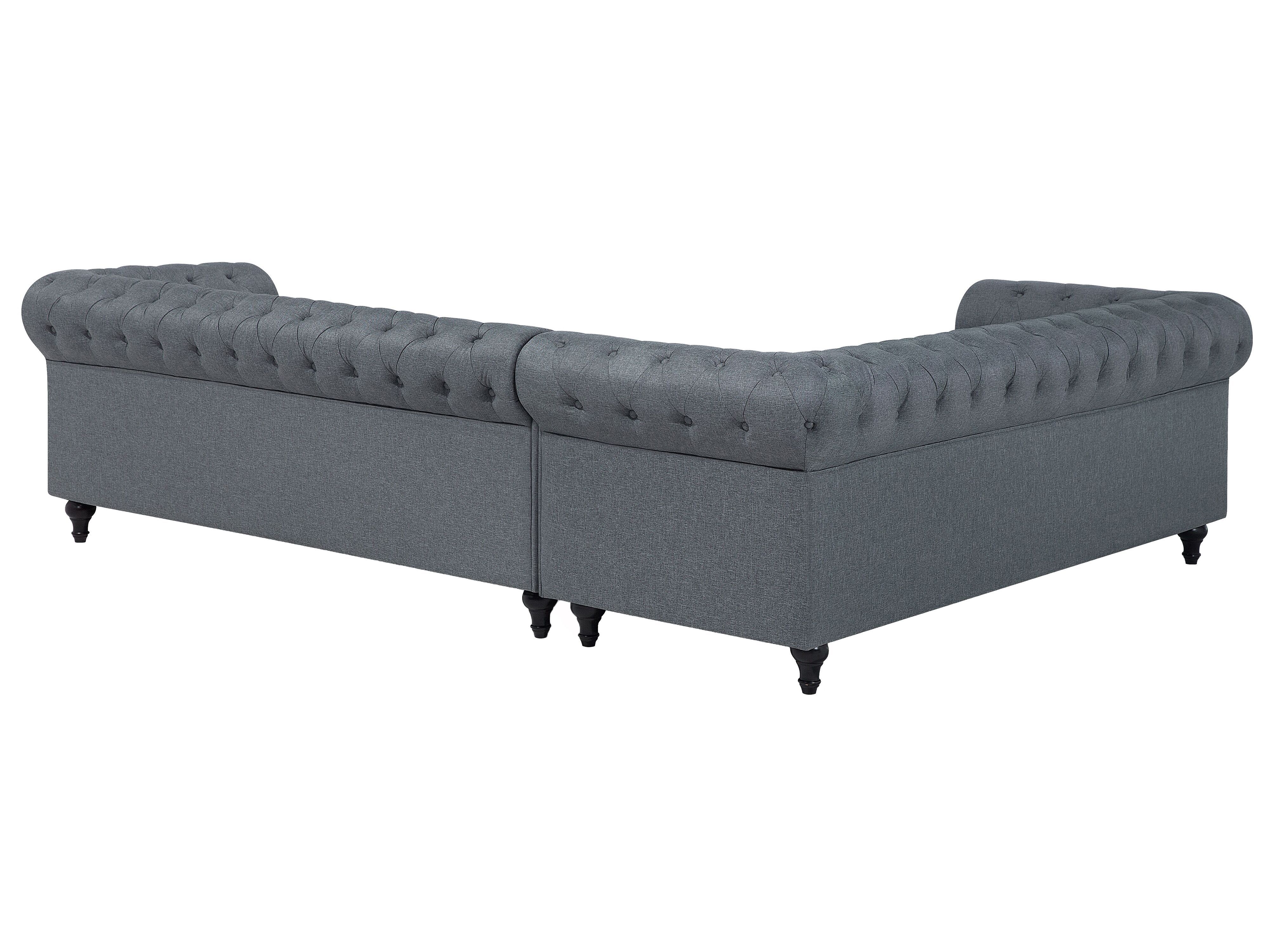 Narożnik prawostronny szary CHESTERFIELD