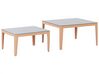 Lounge Set Aluminium heller Holzfarbton 6-Sitzer linksseitig modular Auflagen hellgrau RIMA III_828878
