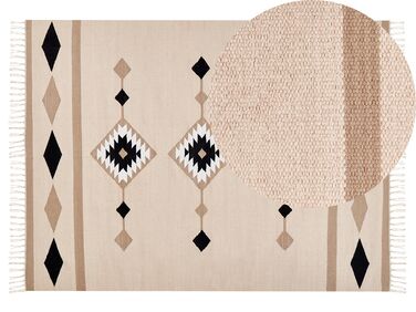 Bavlnený kelímový koberec 140 x 200 cm viacfarebný BERDIK