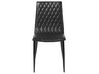 Conjunto de 2 sillas de comedor de piel sintética negra MONTANA_692908