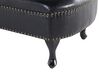 Left Hand Chaise Lounge Faux Leather Black NIMES_415134