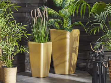 Plant Pot 40 x 40 x 76 cm Gold MODI