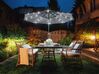 Garden Parasol with LED Lights ⌀ 2.66 m Dark Grey RAPALLO_679957