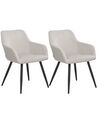 Set of 2 Velvet Chairs Taupe CASMALIA_898889