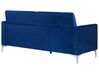3 Seater Velvet Sofa Navy Blue FENES_730327