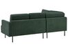 Right Hand 4 Seater Fabric Corner Sofa Dark Green BREDA_885972
