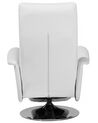 Faux Leather Recliner Chair White PRIME_709208