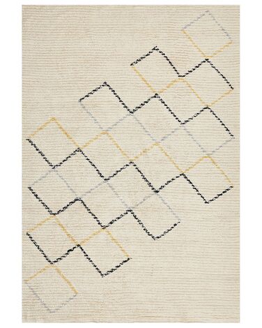 Teppich Baumwolle beige 160 x 230 cm TEZPUR