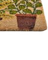 Paillasson avec motif de plantes 40 x 60 cm en fibre de coco naturel ANAMUDI_905604