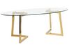 Glass Top Coffee Table Gold FRESNO_733042
