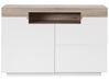 2 Drawer Sideboard White with Light Wood MARLIN_749661