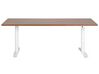 Electric Adjustable Standing Desk 180 x 80 cm Dark Wood and White DESTINAS_899618