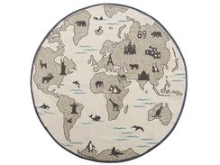 Lastenhuoneen matto puuvilla harmaa/beige ⌀ 120 cm KESDA Lastenhuoneen matto puuvilla harmaa/beige ⌀ 120 cm KESDA