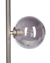 Stehlampe Metall / Rauchglas silber 154 cm 3-flammig Kugelform RAMIS_841486