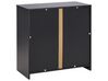 2 Door Storage Cabinet 80 cm Light Wood and Black ZEHNA_885465
