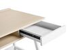 1 Drawer Home Office Desk with Shelf 100 x 55 cm Light Wood and White PARAMARIBO_720490