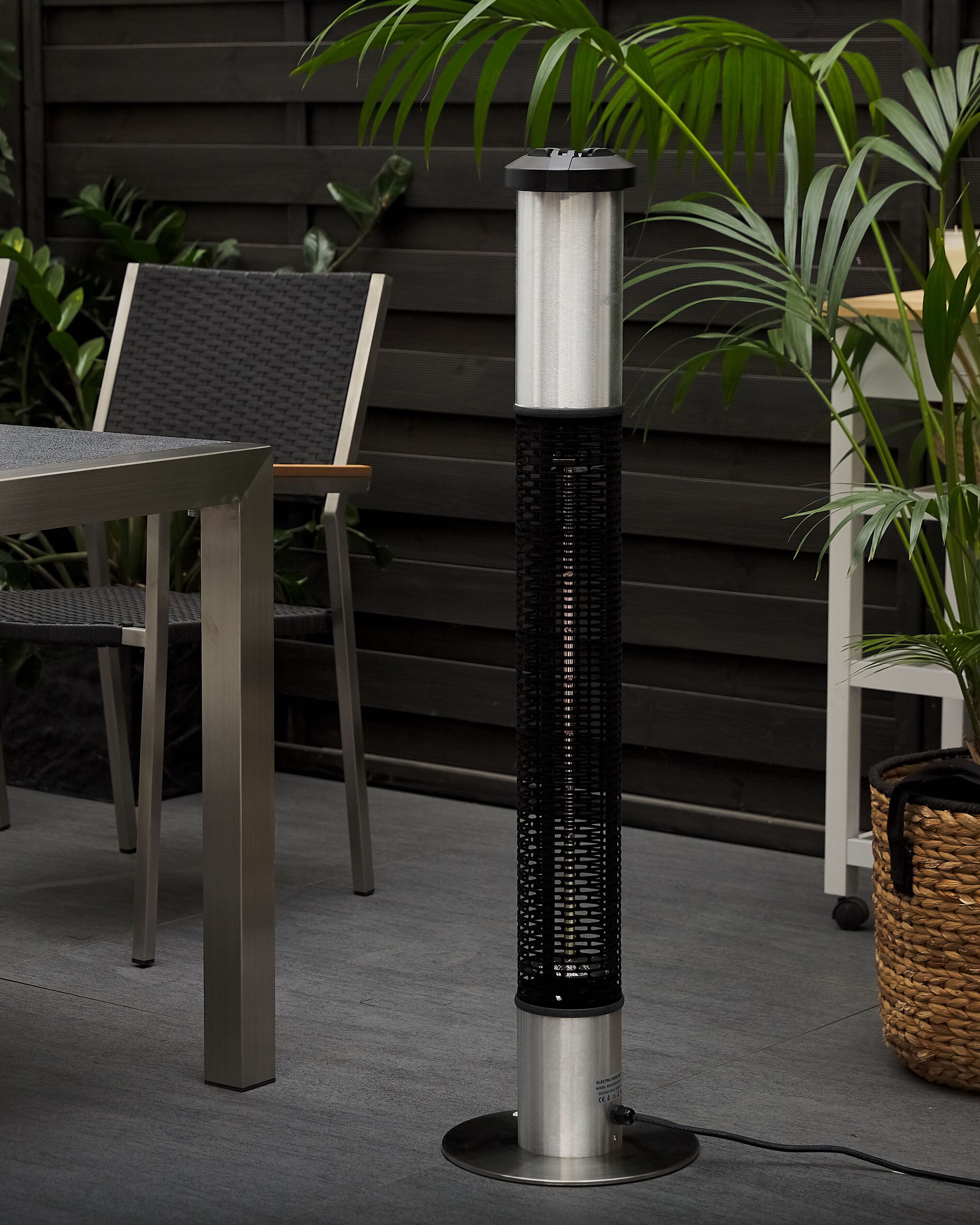 Electric Patio Heater with Builtin Ashtray VEZUVIO Beliani.co.uk