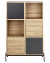 Bookcase Light Wood with Grey MOINES_860538