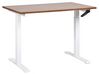 Sötétbarna és fehér manuálisan állítható íróasztal 120 x 72 cm DESTINES_898799