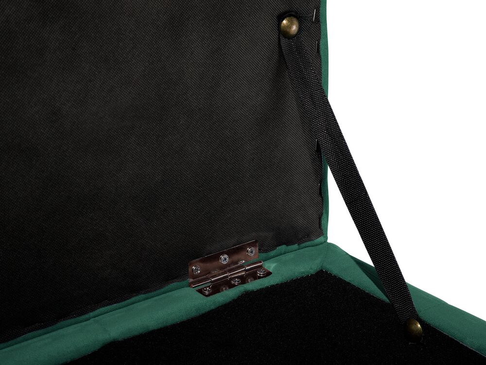 Hocker mit Stauraum Samtstoff dunkelgrün MICHIGAN | Beliani.de