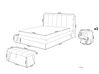 Conjunto branco de 4 peças para quarto de dormir cama de 180 x 200 cm BETIN_807958